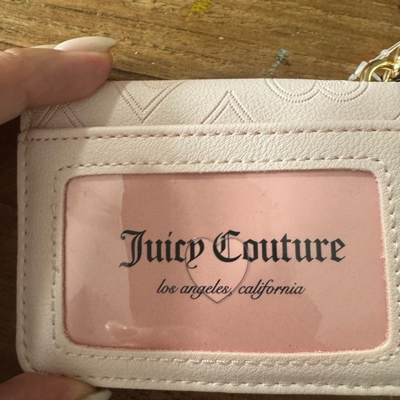 Juicy Couture Light Pink Card Holder with Gold Chain - Picture 3 of 4